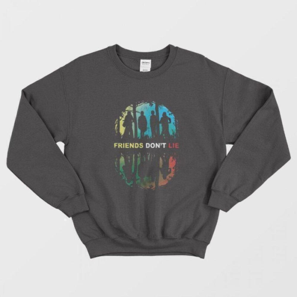 Stranger Things Friends Dont Lie Graphic Fan Sweatshirt